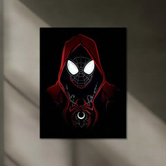 Miles Morales Spider-Man Neon Poster – Into the Spider-Verse Glow Art Neon LED Metal Frame | Marvel Wall Décor