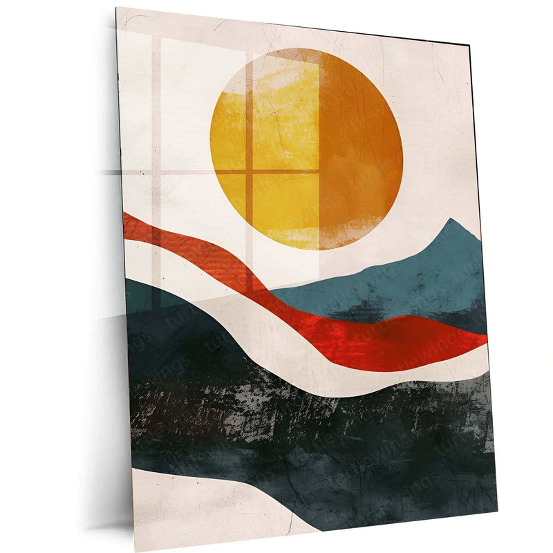 Minimalist Art Metal Poster – Modern Aesthetic Wall Decor - TURTLEWINGS