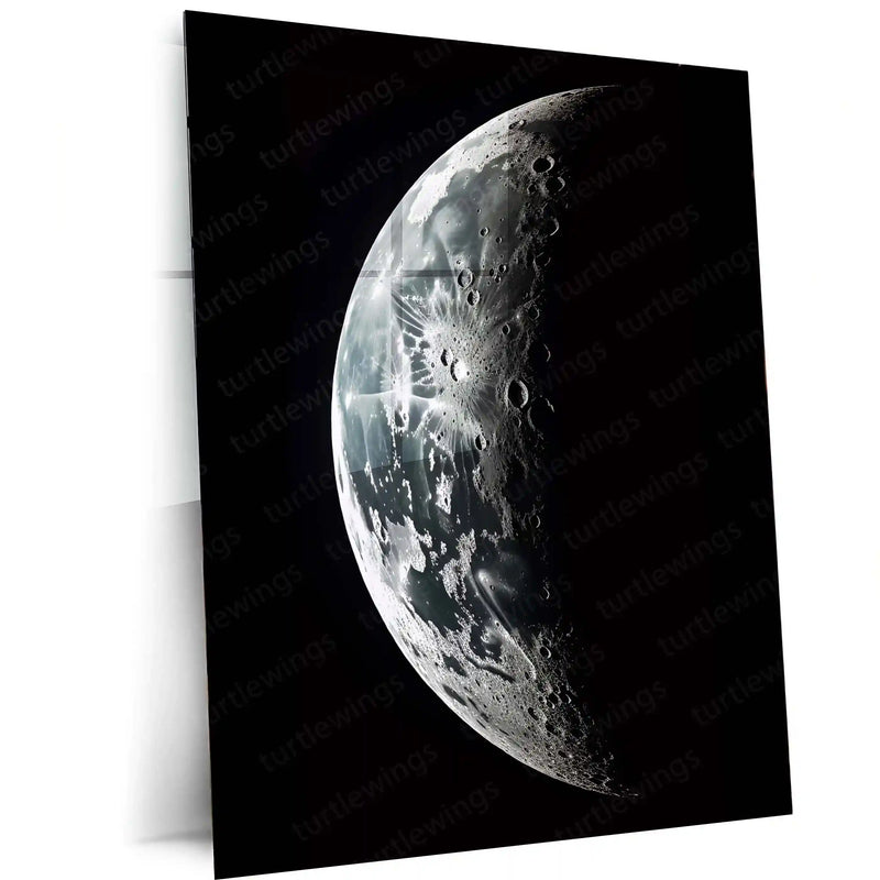 Celestial Moon Phases | Aesthetic Moon Art Metal Frame | Space Wall Decor - TURTLEWINGS