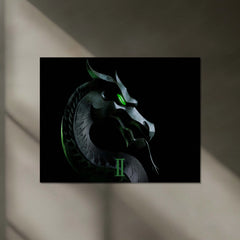 Mortal Kombat II Dragon Emblem – Legendary Gaming Neon LED Metal Poster | Arcade Wall Frame