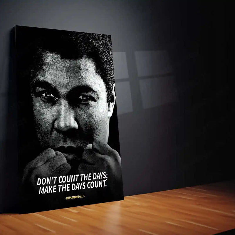Quote Metal Poster | Muhammad Ali – Motivational Quote Metal Poster | Boxing Legend Wall Frame