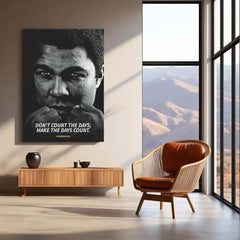 Quote Metal Poster | Muhammad Ali – Motivational Quote Metal Poster | Boxing Legend Wall Frame