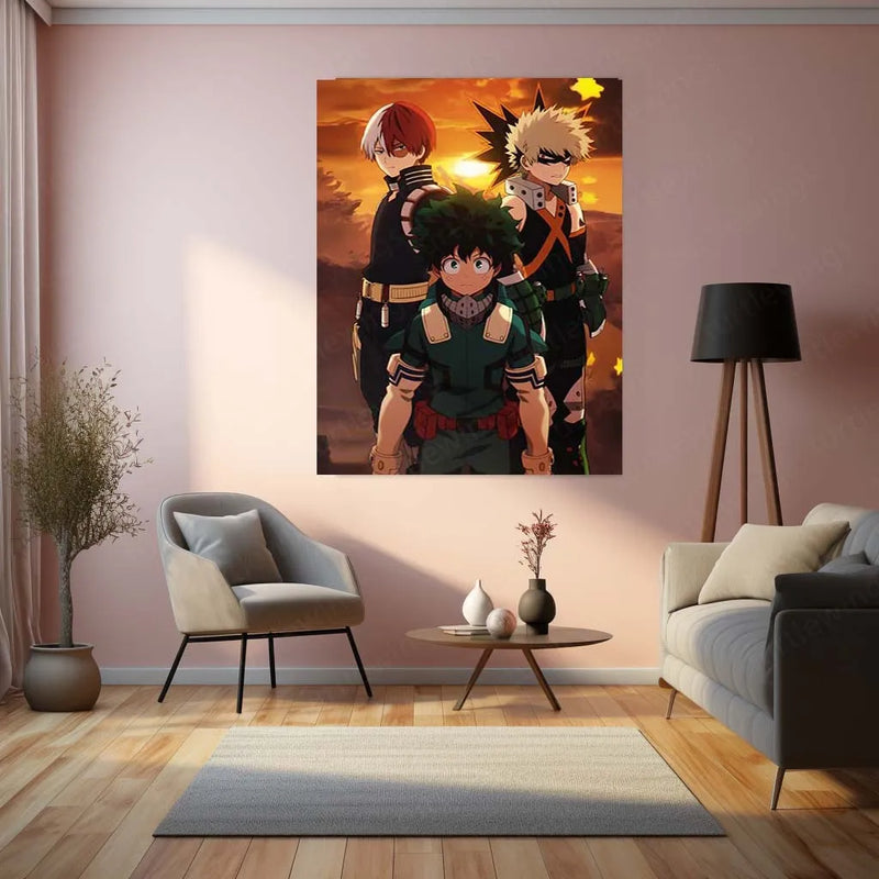 Anime Metal Poster |My Hero Academia Metal Poster – Iconic Anime Wall Art - TURTLEWINGS