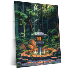 Nature Art Metal Poster – Serene Landscape & Aesthetic Wall Decor | Tranquil Nature-Inspired Print - TURTLEWINGS