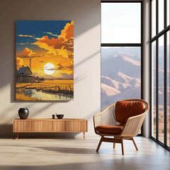 Nature Art Metal Poster – Serene Landscape & Aesthetic Wall Decor 4 - TURTLEWINGS