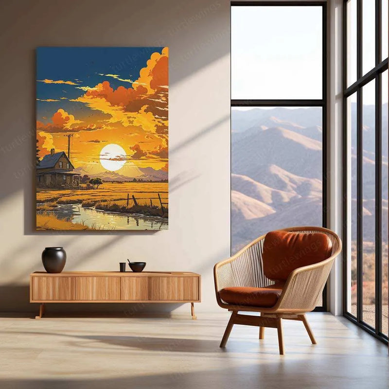 Nature Art Metal Poster – Serene Landscape & Aesthetic Wall Decor 4 - TURTLEWINGS