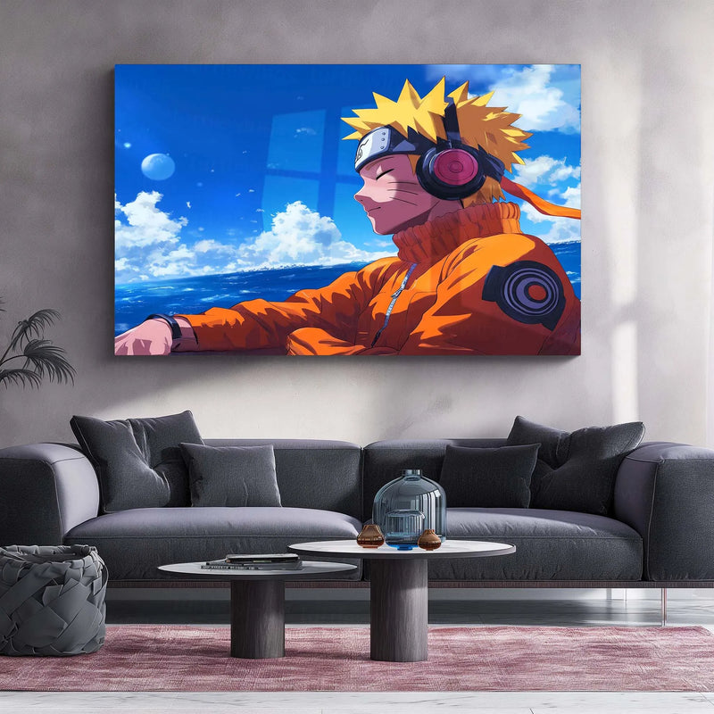 Anime Metal Poster | Naruto Chilling Metal Poster – Relaxed Shinobi Vibes - TURTLEWINGS