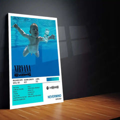 Nevermind – Nirvana | Classic Grunge Album Cover Metal Poster | HD Metal Wall Frame