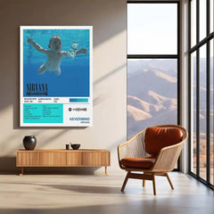 Nevermind – Nirvana | Classic Grunge Album Cover Metal Poster | HD Metal Wall Frame