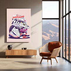 Abstract Metal Poster | Nike Sneaker Art Metal Poster – Bold & Stylish Decor - TURTLEWINGS