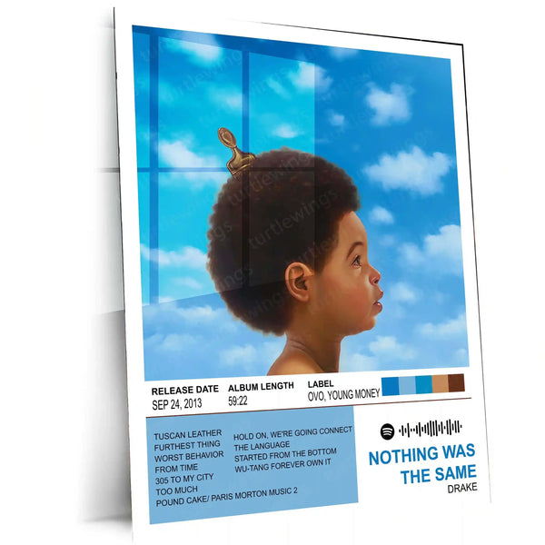 Nothing Was The Same – Drake | Iconic Album Cover Metal Poster | HD Metal Wall Frame