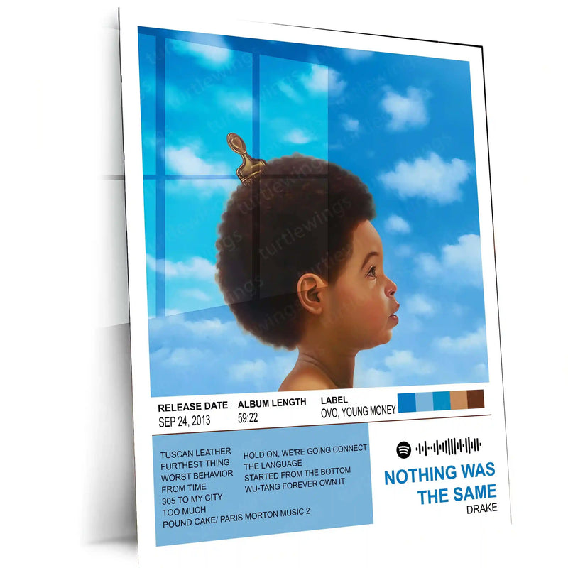 Nothing Was The Same – Drake | Iconic Album Cover Metal Poster | HD Metal Wall Frame