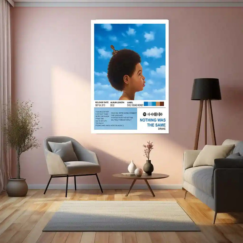 Nothing Was The Same – Drake | Iconic Album Cover Metal Poster | HD Metal Wall Frame