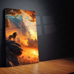 Narnia Lion Metal Frame | Aslan-Inspired Fantasy Wall Art | Powerful Spiritual Decor from The Chronicles of Narnia - TURTLEWINGS