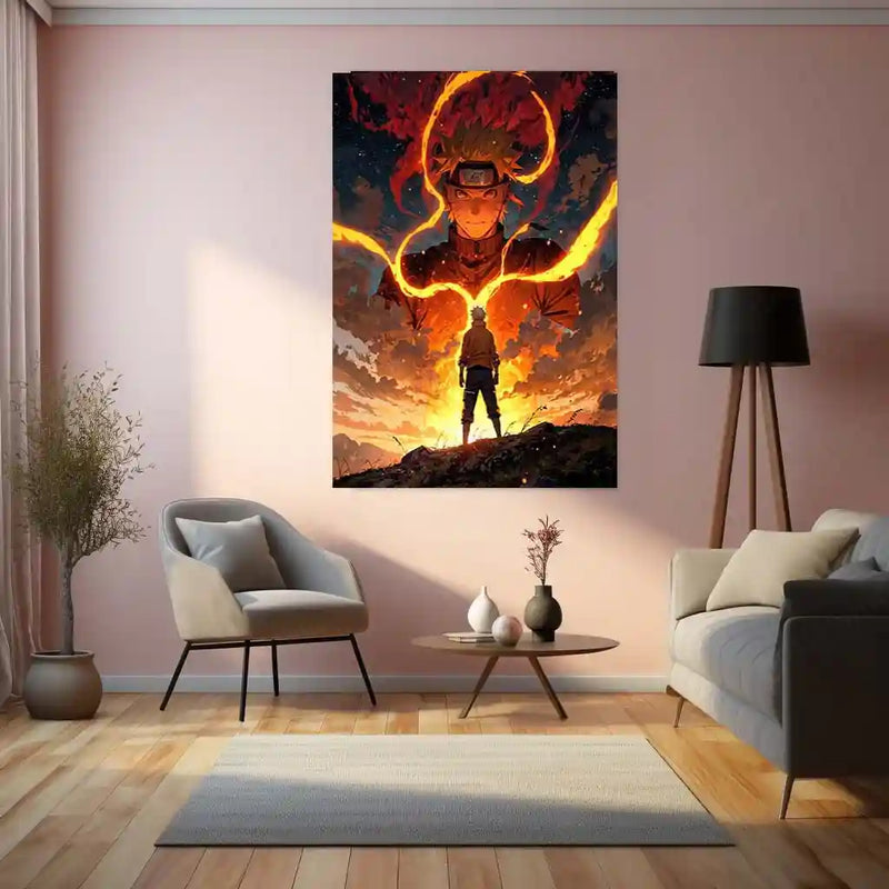 Anime Metal Poster | Naruto Uzumaki – The Fire Within Metal Poster | Naruto Shippuden Anime Wall Frame