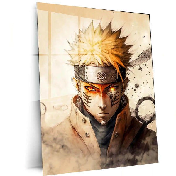 Naruto Uzumaki Metal Frame Anime Wall Art for Ninja Fans