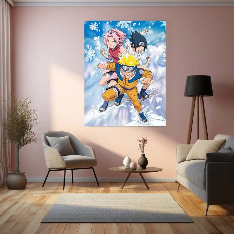 Anime Metal Poster | Naruto, Sasuke & Sakura Metal Poster – Team 7 Anime Wall Art - TURTLEWINGS