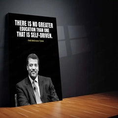 Quote Metal Poster | Neil deGrasse Tyson – Self-Driven Quote Metal Poster | Inspirational Science Wall Frame