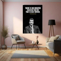 Quote Metal Poster | Neil deGrasse Tyson – Self-Driven Quote Metal Poster | Inspirational Science Wall Frame
