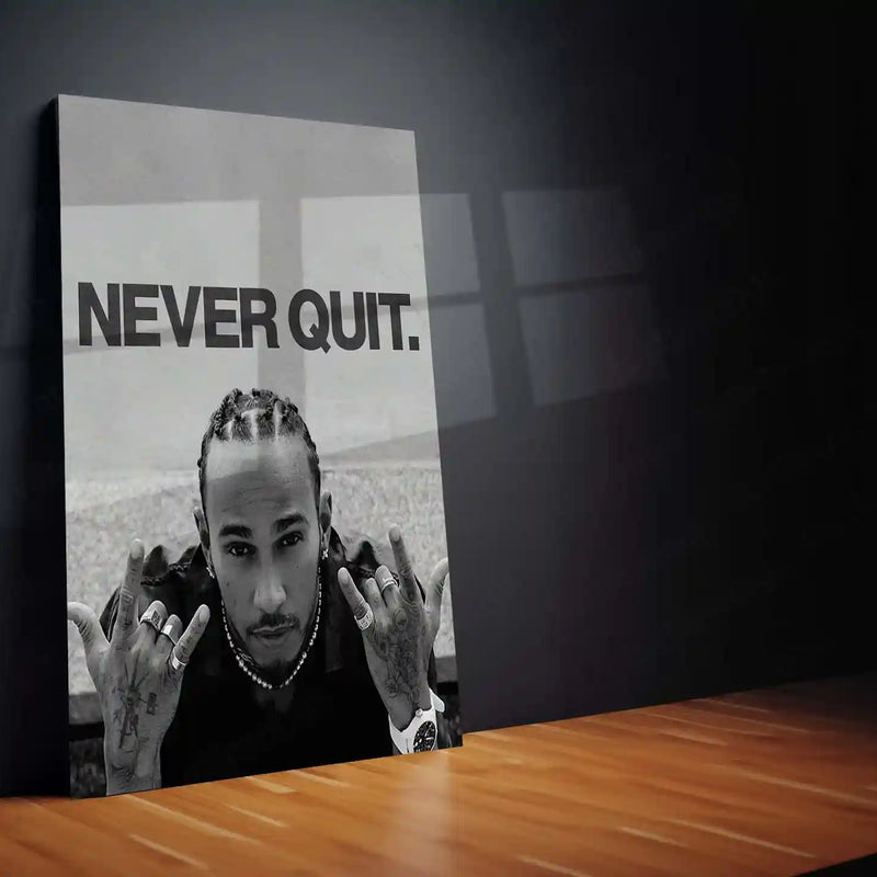 Never Quit – Lewis Hamilton | Formula 1 Champion Metal Frame