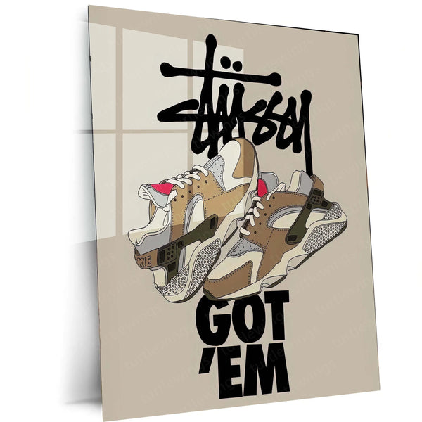 Abstract Metal Poster | Nike Sneaker Art Metal Poster – Bold & Stylish Decor 02 - TURTLEWINGS