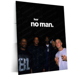 No Fear – Eminem & Rap Royalty Metal Poster | Hip-Hop Legends Motivation Wall Art