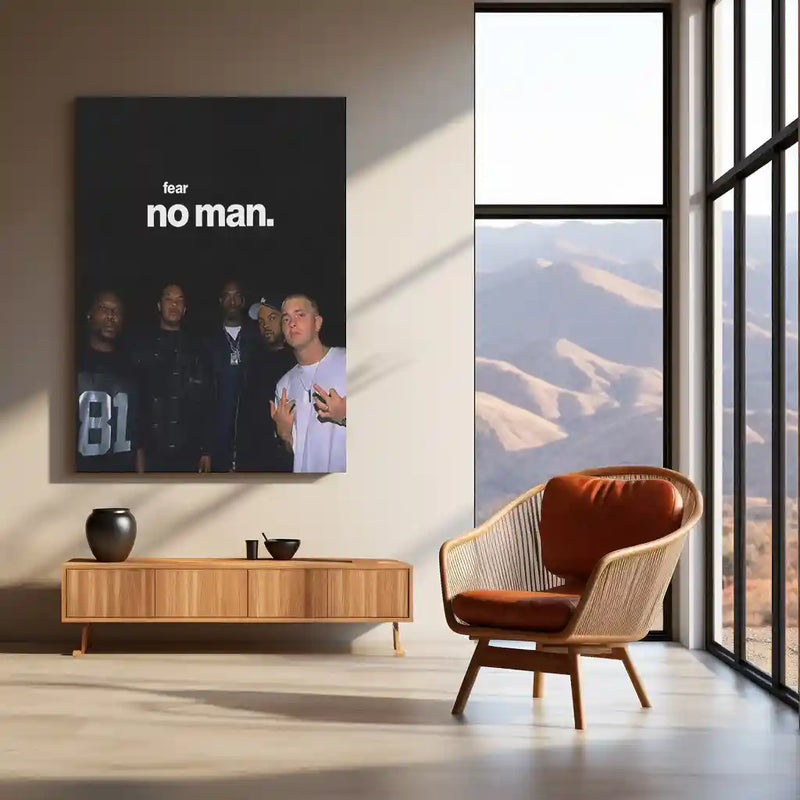 No Fear – Eminem & Rap Royalty Metal Poster | Hip-Hop Legends Motivation Wall Art