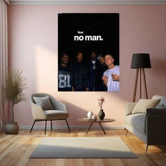 No Fear – Eminem & Rap Royalty Metal Poster | Hip-Hop Legends Motivation Wall Art