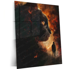 Cat Oppenheimer Movie Poster | Atomic-Themed Feline Wall Art | Cinematic Aesthetic Decor - TURTLEWINGS