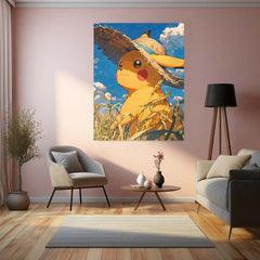Anime Metal Poster | Pikachu Pokemon Metal Poster – Electrify Your Space - TURTLEWINGS
