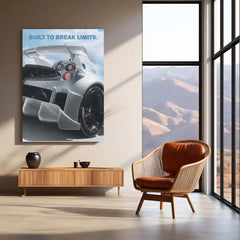 Cars Metal Poster | Pagani Huayra – Rare. Raw. Relentless. Metal Poster | Hypercar Wall Frame 01