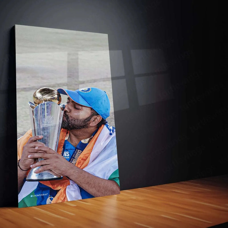 Indian Team Champions Trophy 2025 Winner – Metal Poster | Rohit Sharma 2 - TURTLEWINGS