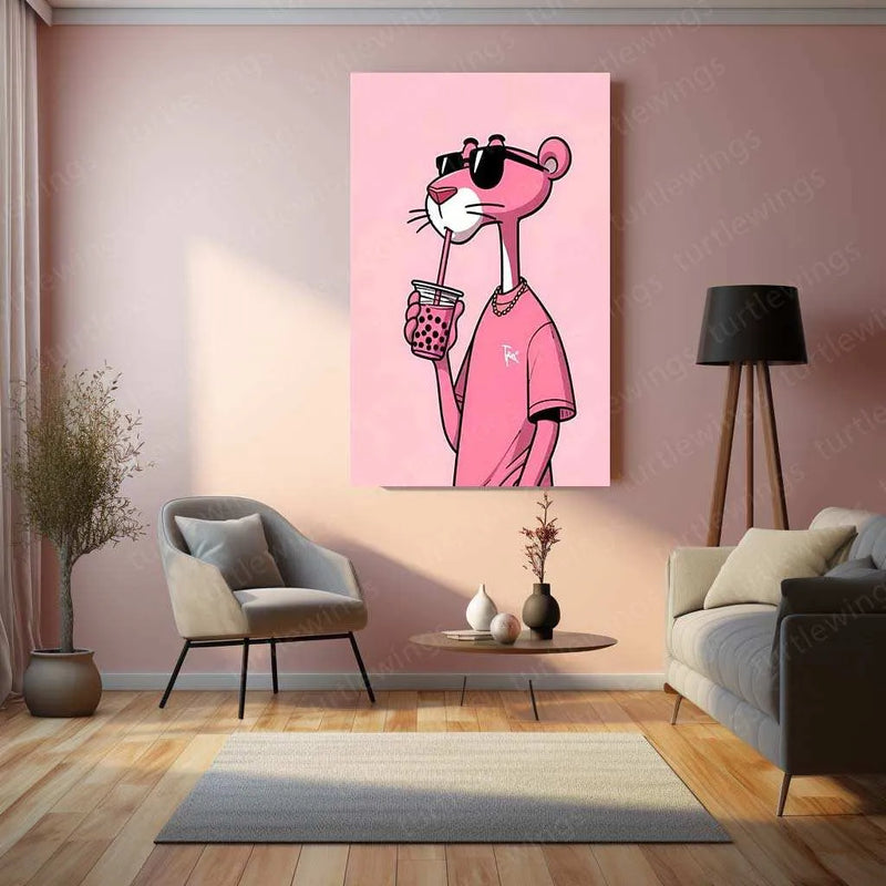 Pink Panther Metal Poster – Classic, Stylish & Playful Wall Art - TURTLEWINGS