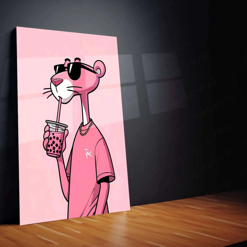 Pink Panther Metal Poster – Classic, Stylish & Playful Wall Art - TURTLEWINGS