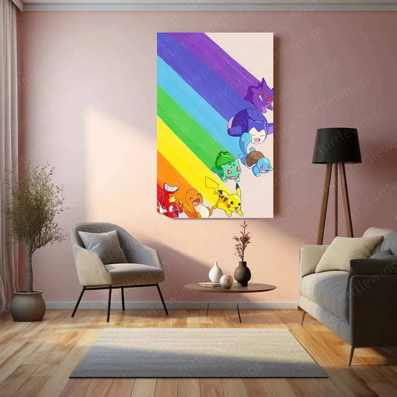 Pokemon Metal Poster – Iconic Characters & Nostalgic Adventure Art - TURTLEWINGS