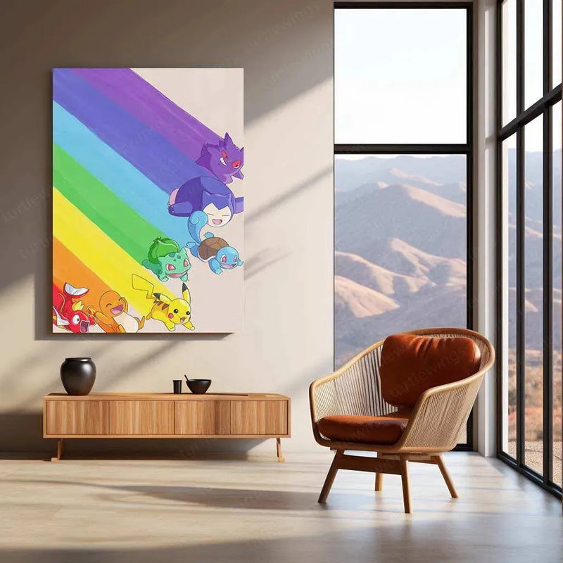 Pokemon Metal Poster – Iconic Characters & Nostalgic Adventure Art - TURTLEWINGS