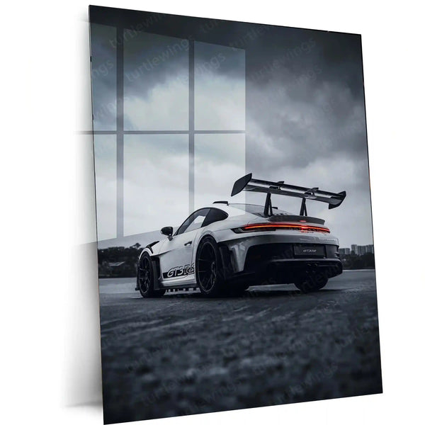 Cars Metal Poster | Porsche 911 GT3 RS – Storm Edition Metal Poster | Supercar Wall Frame