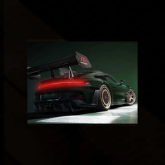 2025 Porsche 911 GT3 RS with Manthey Kit Neon LED Metal Frame â Ultimate Sports Car Wall Art - TURTLEWINGS