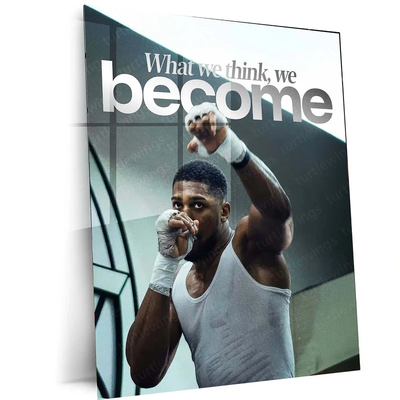 Power of Thought – Mindset Motivational Metal Frame | Law of Attraction Wall Art | Conscious Living Quote Poster