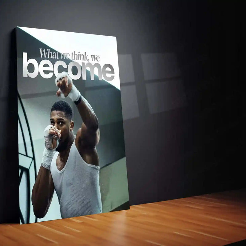 Power of Thought – Mindset Motivational Metal Frame | Law of Attraction Wall Art | Conscious Living Quote Poster