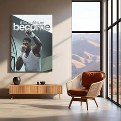 Power of Thought – Mindset Motivational Metal Frame | Law of Attraction Wall Art | Conscious Living Quote Poster