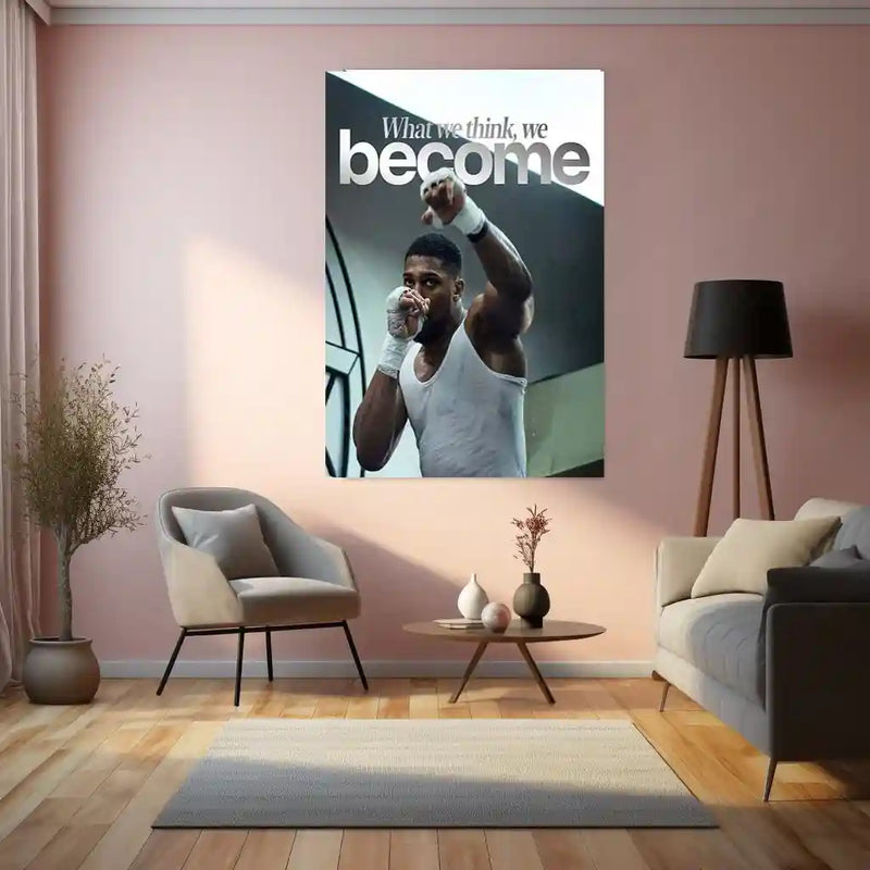 Power of Thought – Mindset Motivational Metal Frame | Law of Attraction Wall Art | Conscious Living Quote Poster