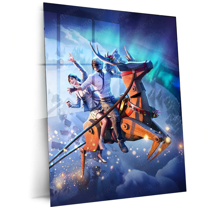 PUBG Metal Poster – Ultimate Battle Royale Gaming Wall Art 2 - TURTLEWINGS