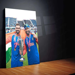 RO-KO Metal Poster – Rohit Sharma & Virat Kohli Wall Art | Team India Cricket Duo - TURTLEWINGS