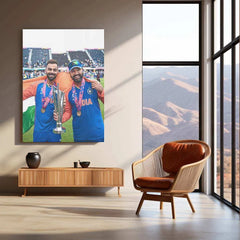 RO-KO Metal Poster – Rohit Sharma & Virat Kohli Wall Art | Team India Cricket Duo - TURTLEWINGS