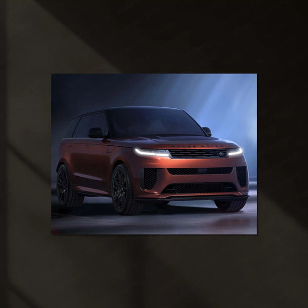 Range Rover Sport Elegance – Luxury SUV Neon LED Metal Poster | Premium Car Wall Frame