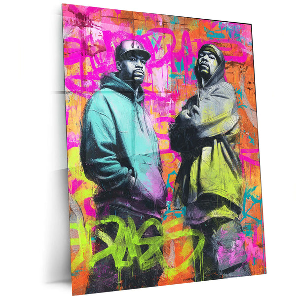 Rapper Art Metal Frame | Hip-Hop Wall Art for Music Lovers - TURTLEWINGS