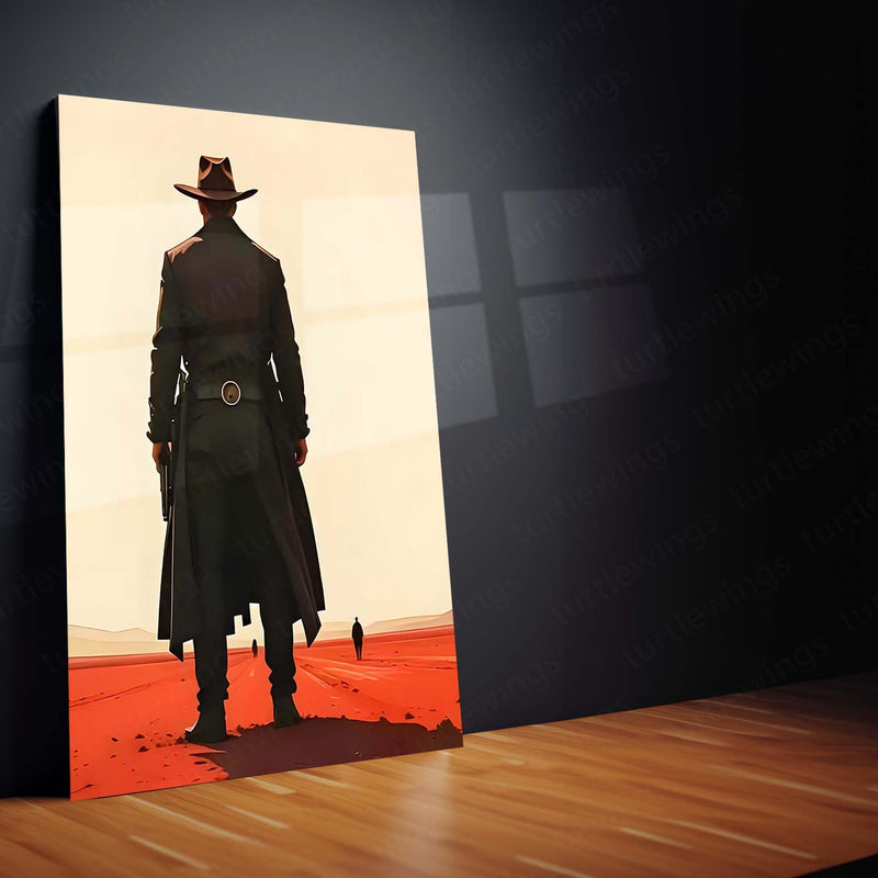 Game Metal Poster | Red Dead Redemption II – The Lone Gunslinger Metal Frame