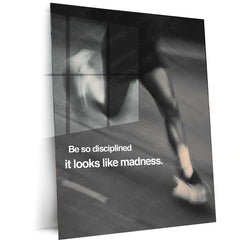 Relentless Discipline – Mental Toughness Motivational Metal Frame | Grit & Grind Wall Art | No-Excuse Mindset Decor