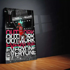 Relentless Hustle – Outwork Everyone Metal Frame | Hustler’s Wall Art | Daily Grind Motivation Poster